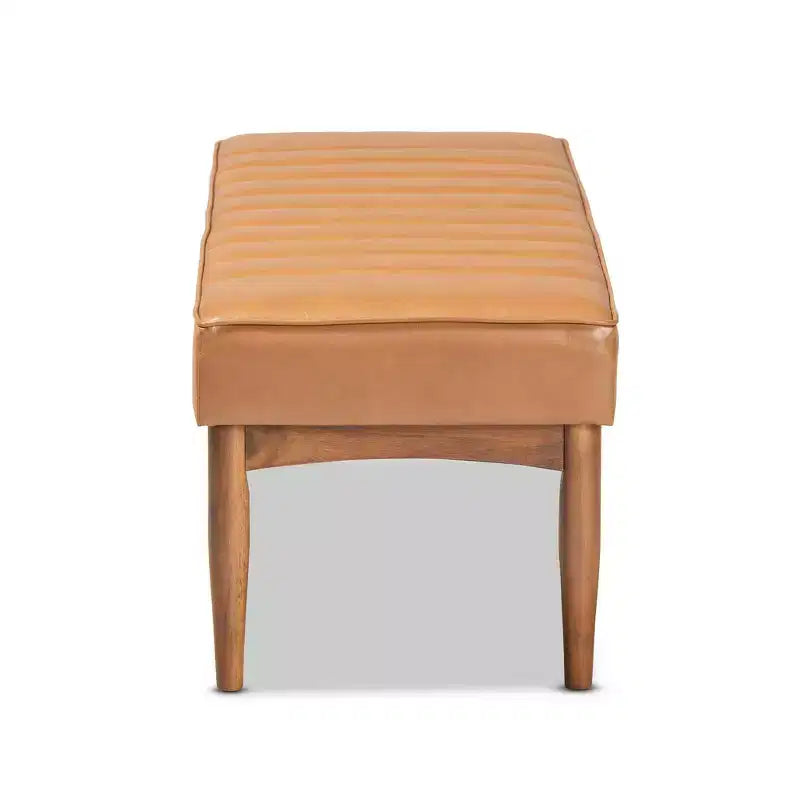 Ottoman de salle à manger rectangulaire en bois – Banc capitonné, 47" L x 17,3" H