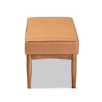 Ottoman de salle à manger rectangulaire en bois – Banc capitonné, 47" L x 17,3" H