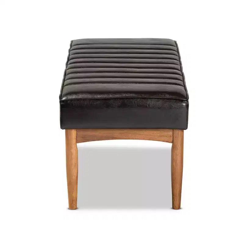 Ottoman de salle à manger rectangulaire en bois – Banc capitonné, 47" L x 17,3" H