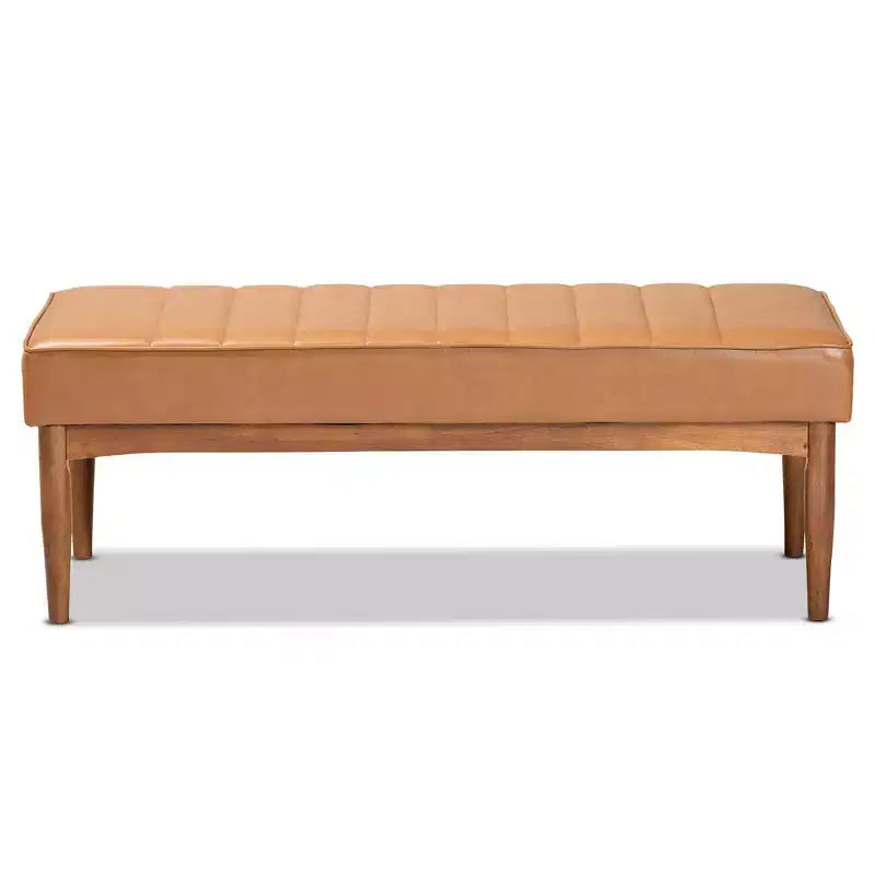 Ottoman de salle à manger rectangulaire en bois – Banc capitonné, 47" L x 17,3" H