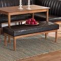 Daymond Wood Dining Ottoman - Baxton Studio