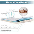 Lit pliant d'appoint avec matelas en mousse à mémoire de forme – Capacité de 109 kg