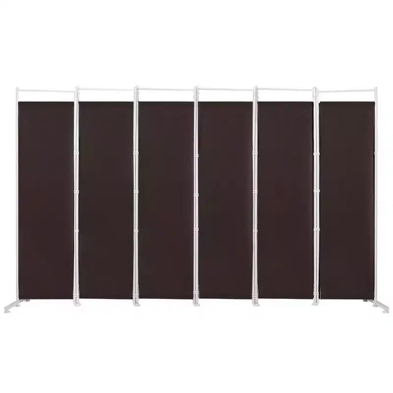 Paravent pliant 6 panneaux – Cadre en acier, Polyester, 3 m x 1,8 m