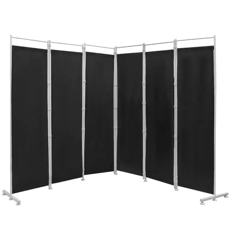 Paravent pliant 6 panneaux – Cadre en acier, Polyester, 3 m x 1,8 m