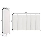 Paravent pliant 6 panneaux – Cadre en acier, Polyester, 3 m x 1,8 m