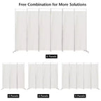 Paravent pliant 6 panneaux – Cadre en acier, Polyester, 3 m x 1,8 m