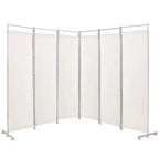 Paravent pliant 6 panneaux – Cadre en acier, Polyester, 3 m x 1,8 m