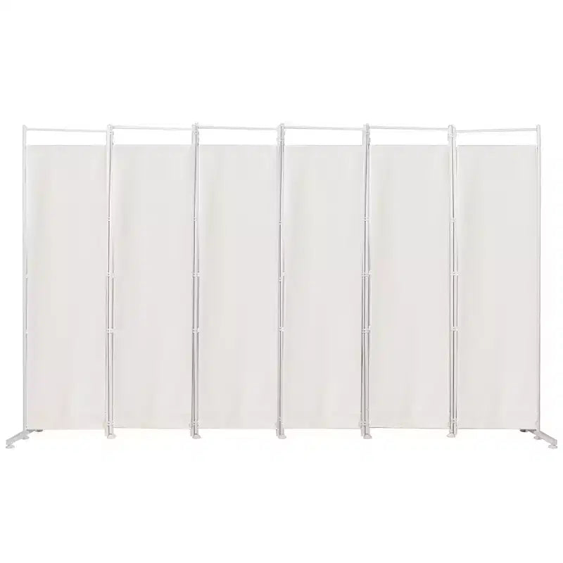 Paravent pliant 6 panneaux – Cadre en acier, Polyester, 3 m x 1,8 m