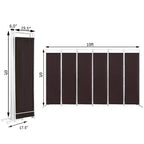 Paravent pliant 6 panneaux – Cadre en acier, Polyester, 3 m x 1,8 m