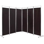 Paravent pliant 6 panneaux – Cadre en acier, Polyester, 3 m x 1,8 m