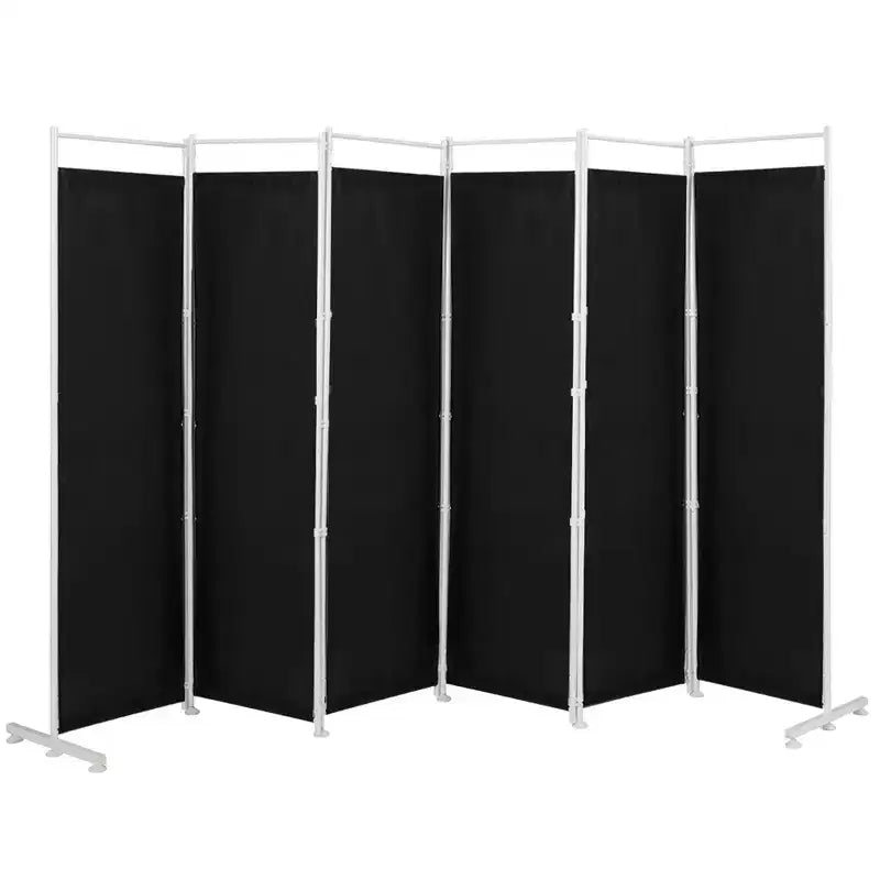 Paravent pliant 6 panneaux – Cadre en acier, Polyester, 3 m x 1,8 m
