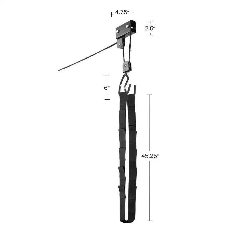 Système de poulies de levage de kayak au plafond – Capacité de 57 kg, Rangement pour garage et abri de jardin
