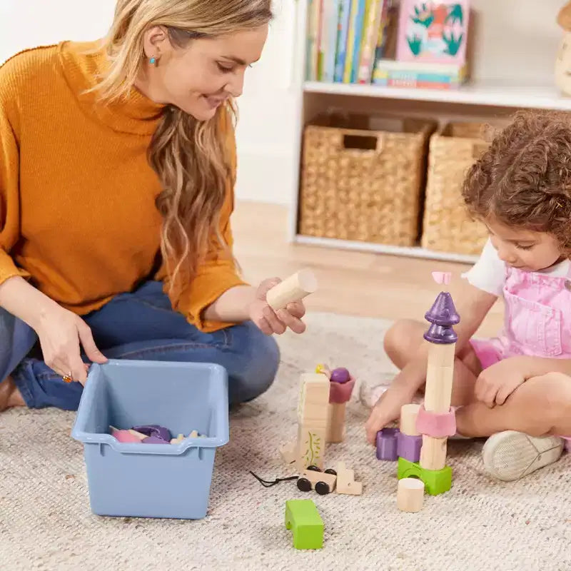 Casier pour enfants à 5 sections avec 10 bacs de rangement – Bois de bouleau, salle de classe et chambre à coucher