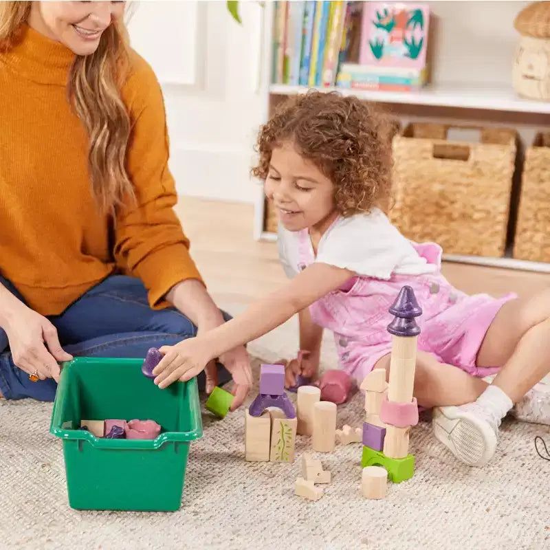 Casier pour enfants à 5 sections avec 10 bacs de rangement – Bois de bouleau, salle de classe et chambre à coucher
