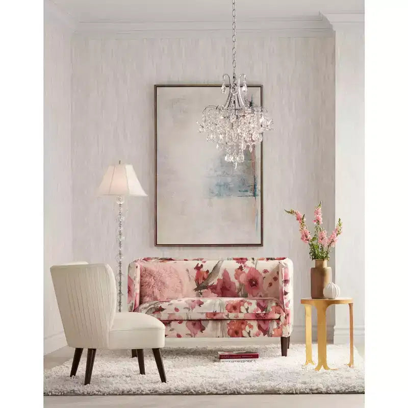 Table d'appoint ronde Glam – Base en feuille d'or et plateau miroir, 49,5 cm (L) x 65,4 cm (H)