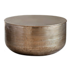 Table basse - Métal gaufré en laiton