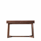 Bureau en bois de manguier avec tiroirs à ajours sculptés