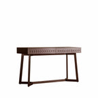 Bureau en bois de manguier avec tiroirs à ajours sculptés
