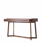 Bureau en bois de manguier avec tiroirs à ajours sculptés