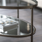 Table basse en bronze et verre