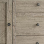 Buffet 2 portes, 3 tiroirs, incrustation de marqueterie et pieds fuseaux