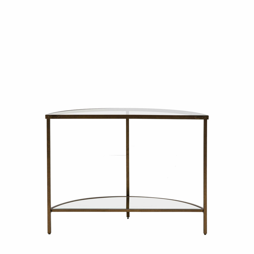 Table console demi-lune Champagne