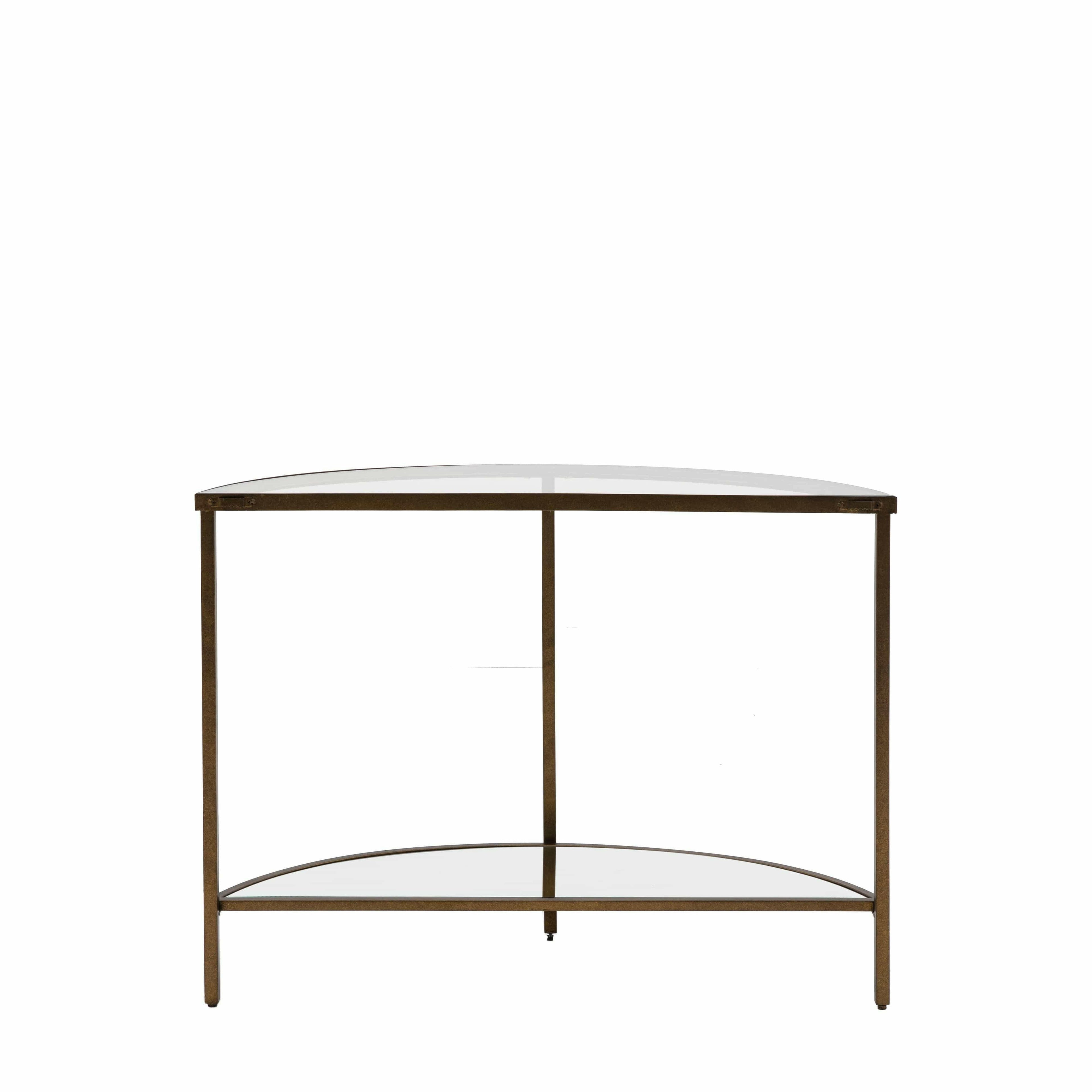 Table console demi-lune Champagne