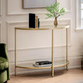 Table console demi-lune Champagne