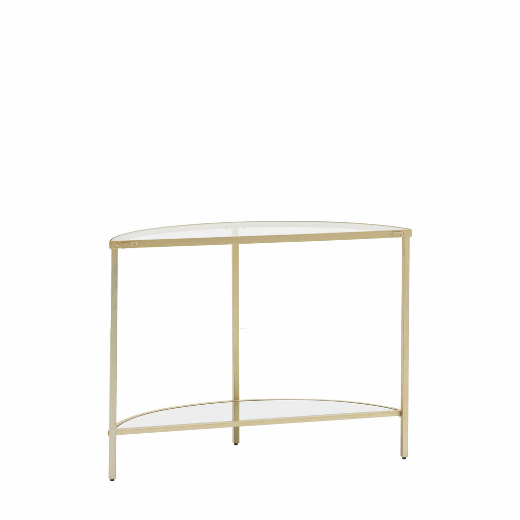 Table console demi-lune Champagne