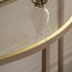 Table console demi-lune Champagne