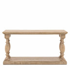 Console en pin rustique avec plateau en bois scié