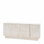 Buffet 4 portes patiné blanc