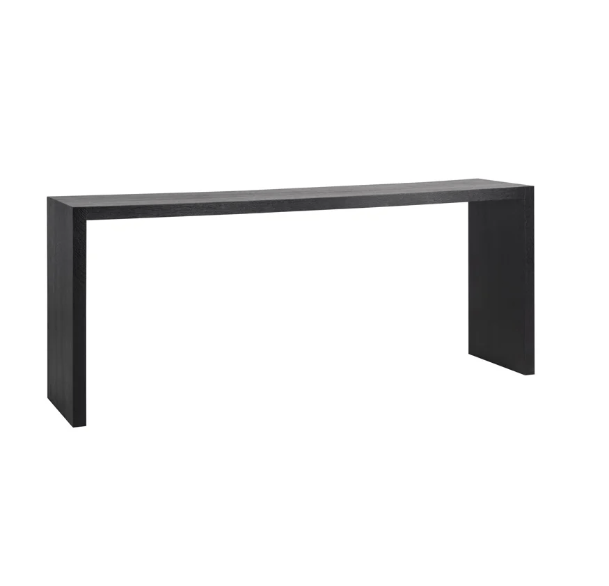 Console murale en placage de chêne noir