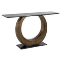 Console en marbre et aluminium au fini élégant