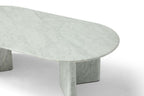 Table basse capsule en marbre blanc de Carrare